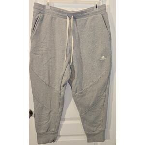 Men's adidas Solid Color Loose Casual Breathable SportsJoggers Gray XXL